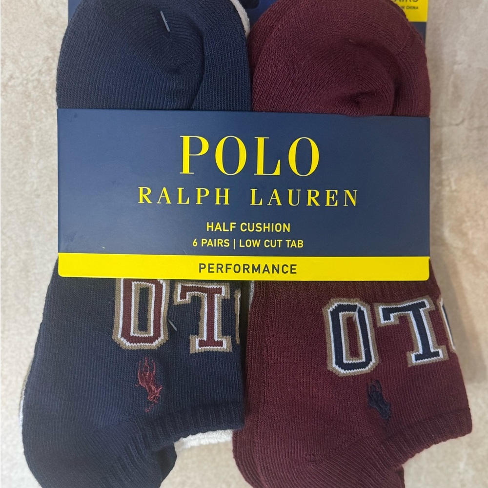 Polo Ralph Lauren Varsity Logo Low Cut Socks - Picture 8 of 11